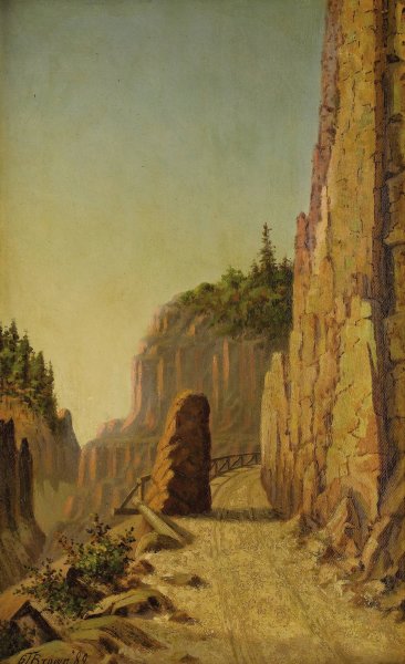 Grand Canyon Yellowstone  by Grafton Tyler Brown - Hand-Painted Oil Painting Reproduction