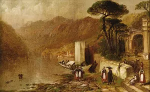 Village Coast by Granville Perkins Oil Painting