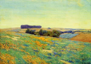 Poppies and Lupine painting by Granville Redmond