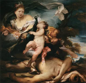 Juno and Argus by Gregorio De Ferrari - Oil Painting Reproduction