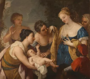 The Finding of Moses by Gregorio Lazzarini Oil Painting