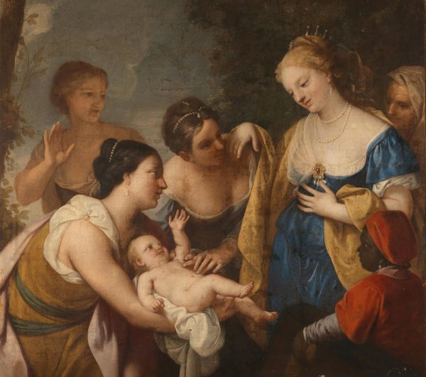 Main Product Photo of The Finding of Moses Painting by Gregorio Lazzarini