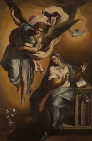 Anunciacion de la Virgen by Gregorio Martinez Oil Painting