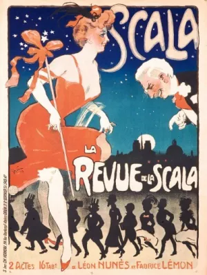 La Revue de la Scala by Jules-Alexander Grun Oil Painting