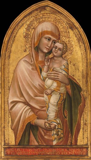 Madonna and Child by Guariento Di Arpo Oil Painting