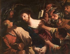 The Betrayal of Christ by Guercino (Follower) Oil Painting