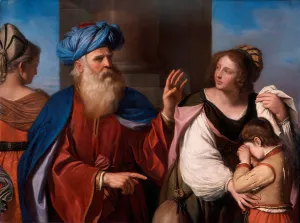 Abraham Casting out Hagar and Ishmael by Guercino Oil Painting