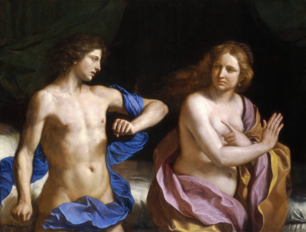 Amnon and Tamar  by Guercino - Hand-Painted Oil Painting Reproduction