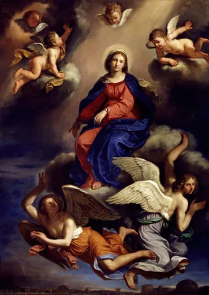 Assumption Of The Virgin by Guercino Oil Painting