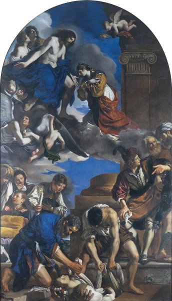 Burial of Saint Petronilla  by Guercino - Hand-Painted Oil Painting Reproduction
