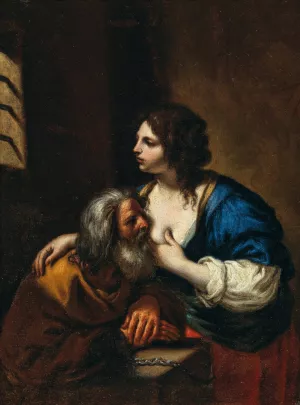 Caritas Romana by Guercino Oil Painting