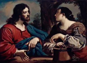 Christ and the Woman of Samaria by Guercino Oil Painting