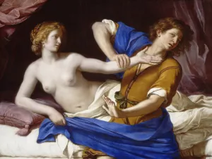 Joseph and Potiphar's Wife by Guercino Oil Painting