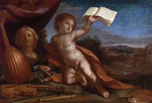 L'amore Virtuoso by Guercino Oil Painting