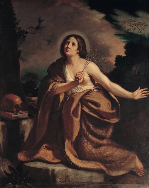 Penitent Magdalene  by Guercino - Hand-Painted Oil Painting Reproduction