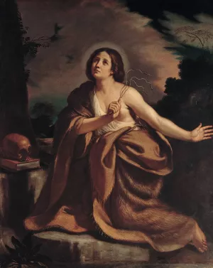 Penitent Magdalene Oil painting by Guercino