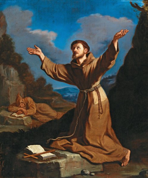 Saint Francis Receiving the Stigmata by Guercino - Hand-Painted Oil Painting Reproduction