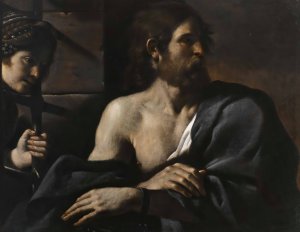 Saint John The Baptist In Prison Visited By Salome by Guercino Oil Painting