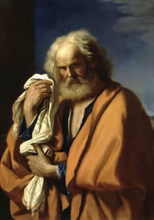 Saint Peter Penitent by Guercino Oil Painting