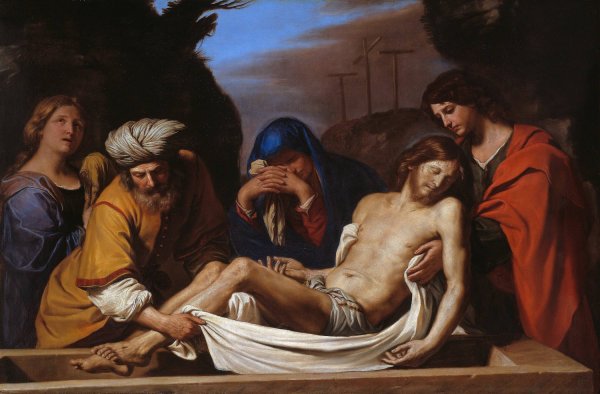 The Entombment  by Guercino - Hand-Painted Oil Painting Reproduction