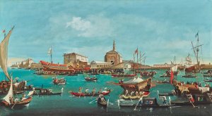The Departure of the Bucintoro Oil painting by Guglielmo Da Re