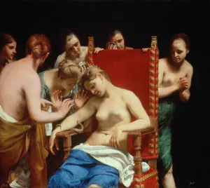 The Death of Cleopatra by Guido Cagnacci Oil Painting