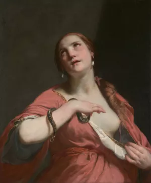 The Death of Cleopatra by Guido Cagnacci Oil Painting
