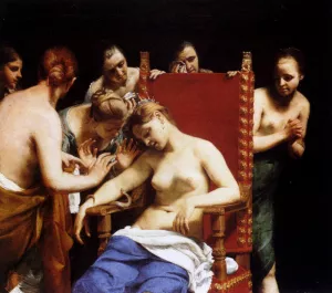The Death of Cleopatra Oil painting by Guido Cagnacci
