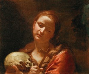 The Penitent Magdalene by Guido Cagnacci Oil Painting