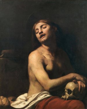 The Penitent Mary Magdalene by Guido Cagnacci Oil Painting