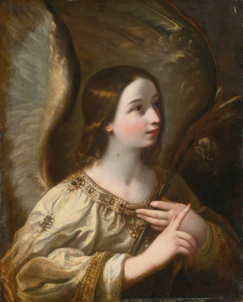 Angel of the Annunciation by Guido Reni - Hand-Painted Oil Painting Reproduction