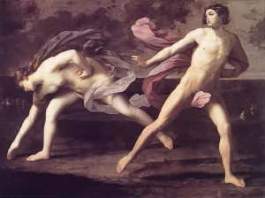 Atalanta and Hippomenes painting by Guido Reni