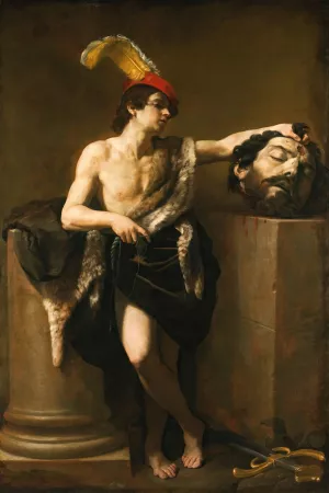 David With The Head Of Goliath by Guido Reni Oil Painting