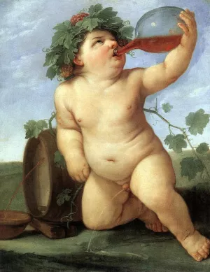 Drinking Bacchus painting by Guido Reni