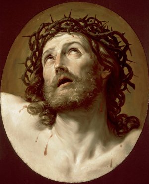 Head Of Christ Crowned With Thorns by Guido Reni Oil Painting
