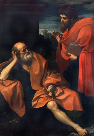Paul Rebukes the Repentant Peter by Guido Reni Oil Painting