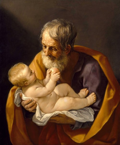 Main Product Photo of Saint Joseph and the Christ Child Painting by Guido Reni