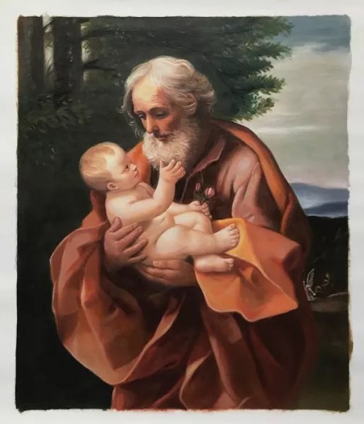 St Joseph with the Infant Jesus Oil Painting Reproduction