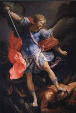 The Archangel Michael Defeating Satan by Guido Reni Oil Painting