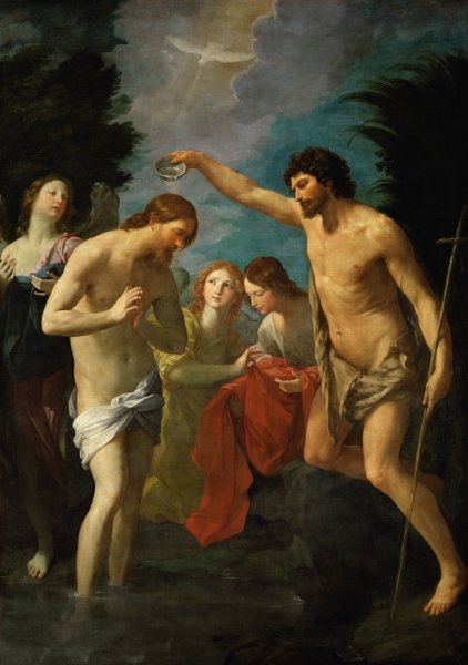 Main Product Photo of The Baptism Of Christ Painting by Guido Reni