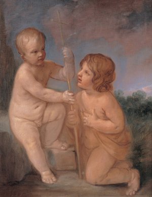 The Infant Jesus And St. John by Guido Reni Oil Painting