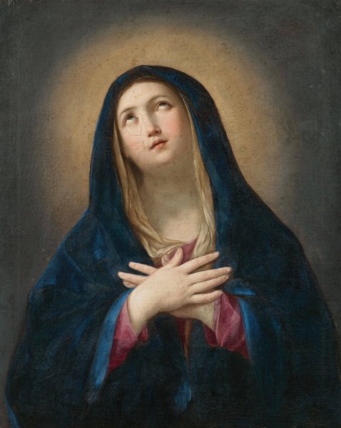 The Madonna in prayer by Guido Reni - Hand-Painted Oil Painting Reproduction