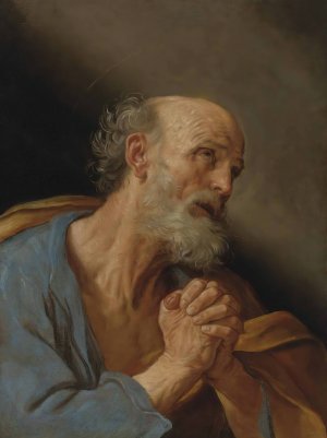 The Penitent Saint Peter by Guido Reni Oil Painting