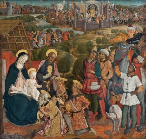 Adoration of the Magi by Guidoccio Cozzarelli Oil Painting