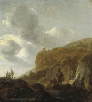 Mountainous Landscape by Guillam Dubois Oil Painting