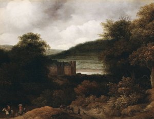 View on the Rhine by Guillam Dubois Oil Painting