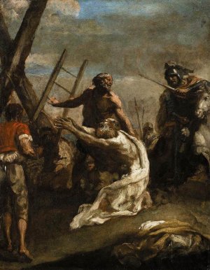 Martyrdom of St Andrew by Guillaume Courtois Oil Painting