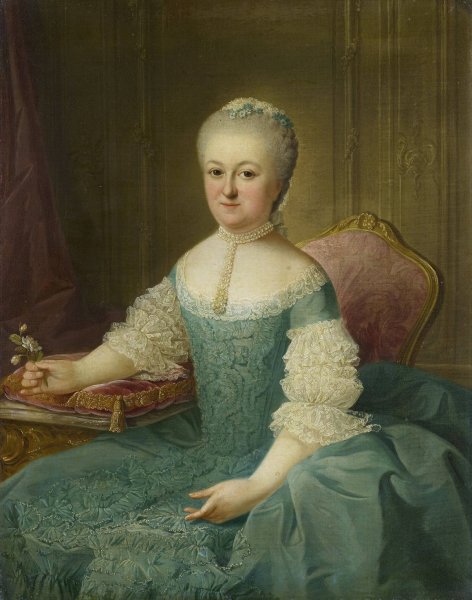 Portrait of a Lady from the van de Poll Family, possibly Anna Maria Dedel, Wife of Jan van de Poll  by Guillaume De Spinny - Hand-Painted Oil Painting Reproduction