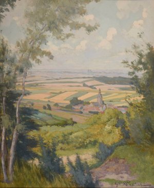 Sermiers by Guillaume-Ernest Pellus Oil Painting