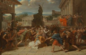 The Death of Virginia by Guillaume-Guillon Lethiere Oil Painting